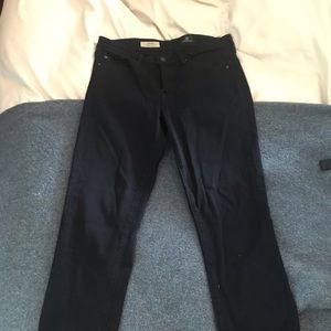 AG black straight leg black jeans